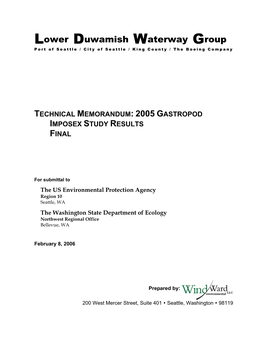 2005 Gastropod Survey Results Tech Memo