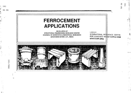 ~ Ferrocement Applications