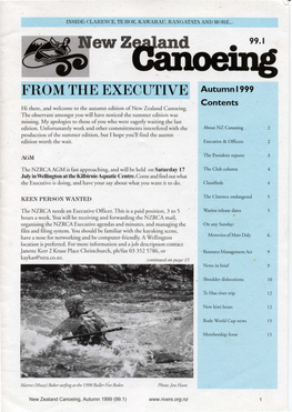 NZ Canoeing Bulletin – 1999