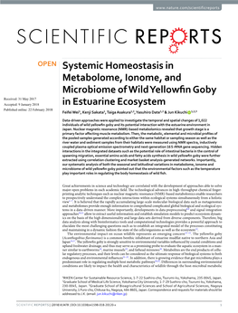 Systemic Homeostasis in Metabolome, Ionome, and Microbiome of Wild