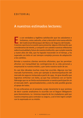 A Nuestros Estimados Lectores