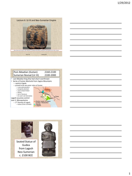 Lecture 6: Ur III and Neo-Sumerian Empire