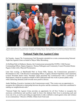 National Night out Against Crime