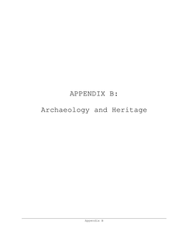 Archaeology and Heritage