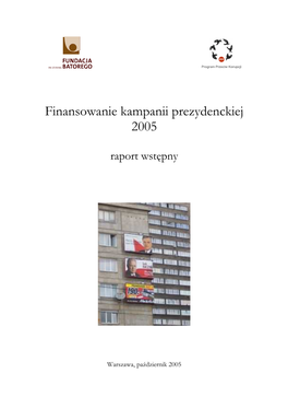 Finansowanie Kampanii Prezydenckiej 2005