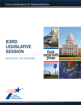 83Rd Legislative Session Building on Success