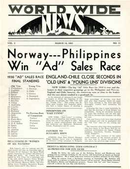 Win ''Ad'' Sales Race