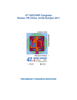 47Th ISOCARP Congress Wuhan, PR China, 24-28 October 2011