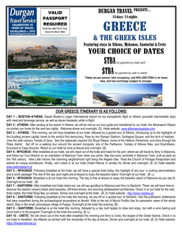 Greece with Relaxing Stays on the Greek Isles