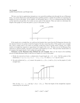 Arc Length C 2002 Donald Kreider and Dwight Lahr