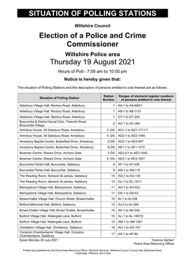 Situation of Polling Stations