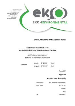 Environmental Management Plan