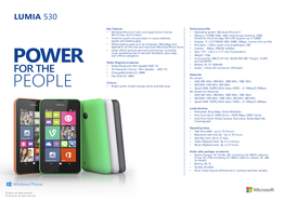 Lumia 530 Datasheet FINAL