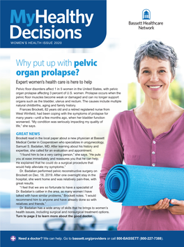 Why Put up with Pelvic Organ Prolapse?