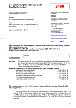 Bezirksamt Steglitz-Zehlendorf Von Berlin Geschz