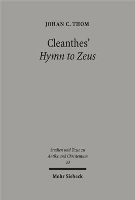 Cleanthes' Hymn to Zeus