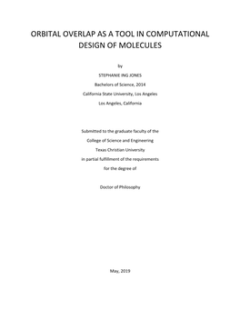 Orbital Overlap As a Tool in Computational Design of Molecules