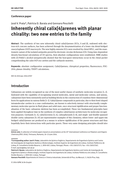 Arenes with Planar Chirality: Two New Entries to the Family