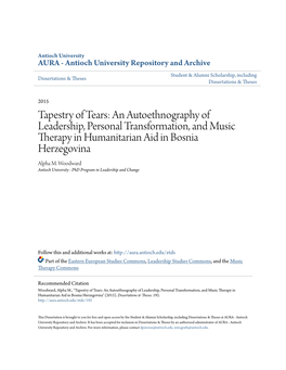 An Autoethnography of Leadership, Personal Transformation, and Music Therapy in Humanitarian Aid in Bosnia Herzegovina Alpha M