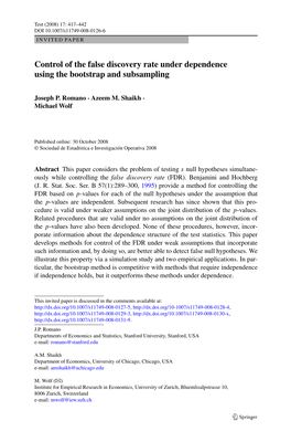 Control of the False Discovery Rate Under Dependence Using the Bootstrap and Subsampling