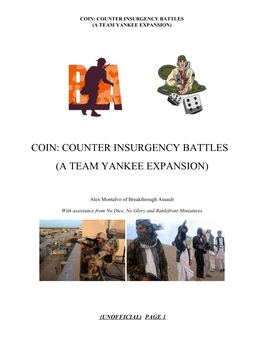 Coin: Counter Insurgency Battles (A Team Yankee Expansion)