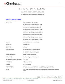 Mouse Type I Collagen Detection ELISA Kit