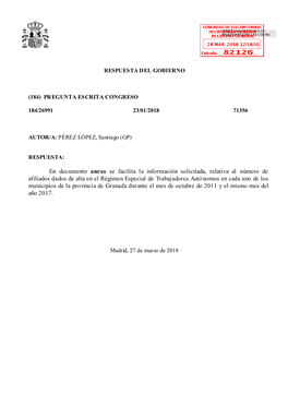 En Documento Anexo Se Facilita La Información Solicitada, Relativa Al