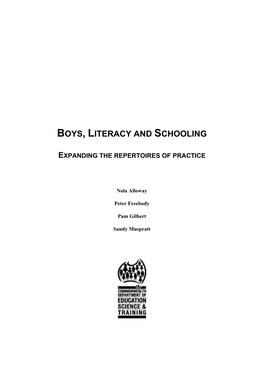 Boys, Literacy and Schooling