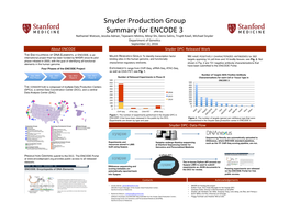 Snyder Produc&On Group Summary for ENCODE 3