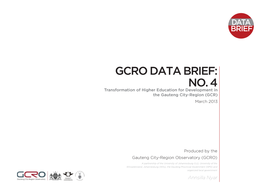 Gcro Data Brief: No