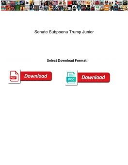 Senate Subpoena Trump Junior