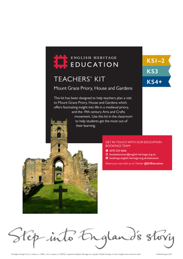 Mount Grace Priory, House and Gardens Teachers' Kit (KS1-KS4+)