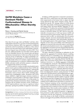 GATM Mutations Cause a Dominant Fibrillar Conformational Disease In