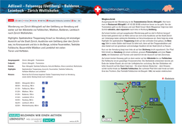 Adliswil – Felsenegg (Uetliberg) – Balderen – Leimbach – Zürich Wollishofen