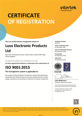 Download ISO 9001 Certificate