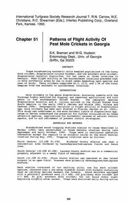 Chapter 51 Patterns of Flight Activity of Pest Mole Crickets in Georgia