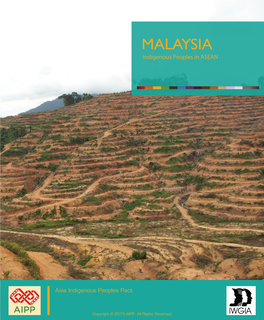 MALAYSIA Indigenous Peoples' Movements As a Platform for Solidarity and Cooperation