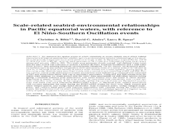 Scale-Related Seabird-Environmental Relationships in Pacific Equatorial Waters, with Reference to El Nino-Southern Oscillation Events