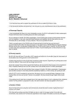 LABU AIRPORT Chedet.Co.Cc January 17, 2009 by Dr. Mahathir Mohamad