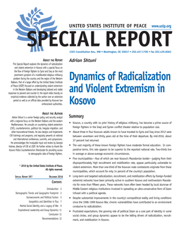 Dynamics of Radicalization and Violent Extremism in Kosovo