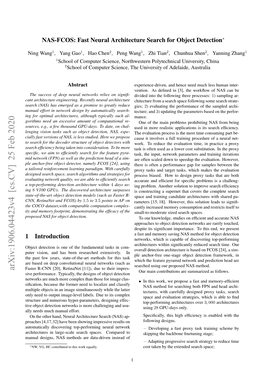 Arxiv:1906.04423V4 [Cs.CV] 25 Feb 2020 Faster R-CNN [20], Retinanet [11]), Due to Their Impres- Our Main Contributions Are Summarized As Follows