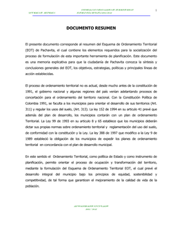 Documento Resumen Pachavita Boyaca 2003/2012
