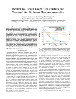 Parallel De Bruijn Graph Construction and Traversal for De Novo Genome Assembly