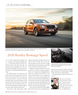 2020 Bentley Bentayga Speed