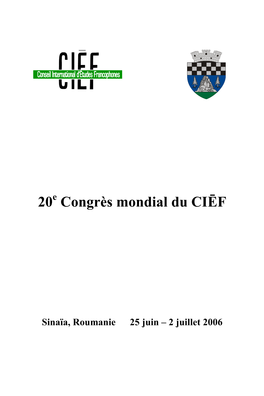 CIEF 2006 Conference Program