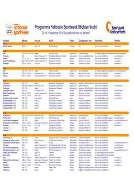 Programma Nationale Sportweek 2019.Xlsx