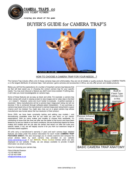 Camera Trap Buyer's Guide