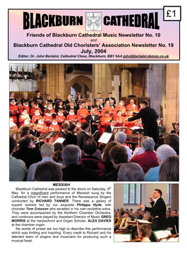 Blackburn Cathedral Newsletter Jul 2004