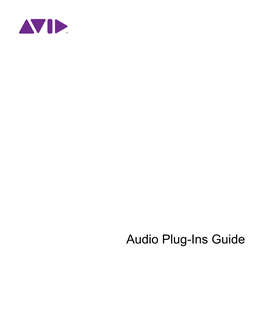 Audio Plug-Ins Guide Legal Notices