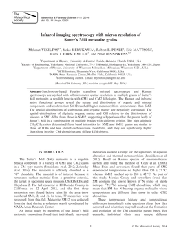 Infrared Imaging Spectroscopy with Micron Resolution of Sutters Mill